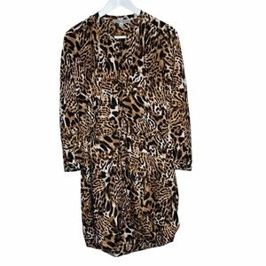 Larry Levine Cheetah Print Cinch waist dress S